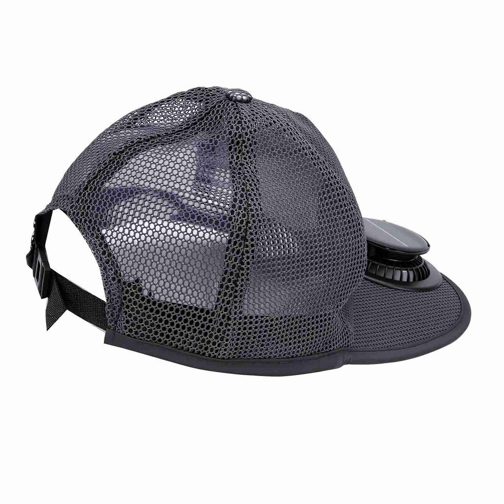 Solar Powered Fan Hat Baseball Cap Adjustable Airflow Rechargeable Breeze Cooling for Outdoor Sports Hiking Fishing