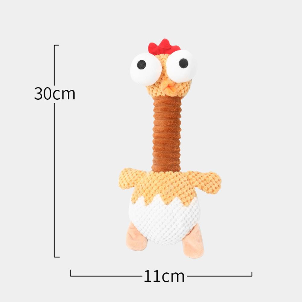 Plush Chicken Dog Toy with Squeaker, for Small and Medium Dogs, Multicolor Tug and Fetch Chew Rooster Toy