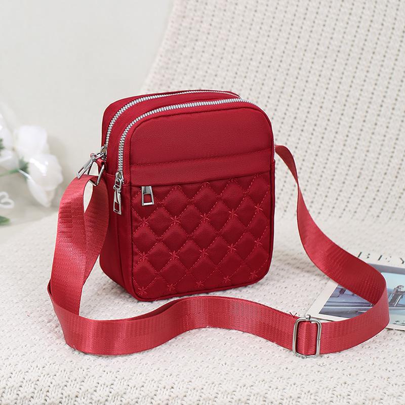 New messenger bag fashionable one shoulder messenger bag multi-layer large capacity women's small bag mother bag mobile phone