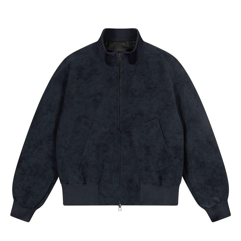 Blaexit American Retro Bomber Pilot Jacket Men's Winter Thickeneded Cleanfit Suede Jacket
