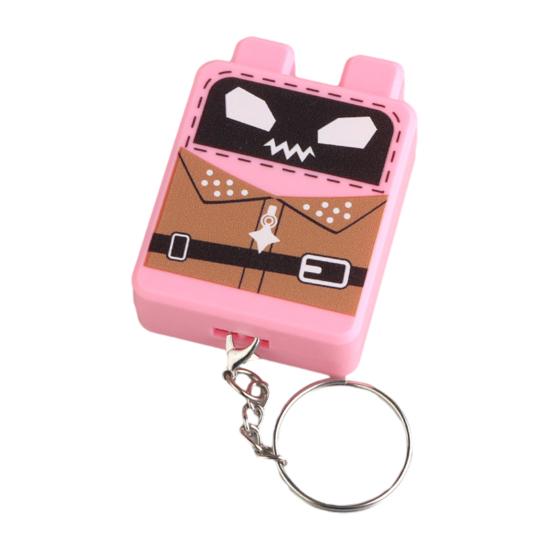 

Cartoon Cube Clicker Keychain Toy Stress Relief Decompression Button Fidget Key Ring Hanging Decoration Bag Charm Purse Pendant рожевий