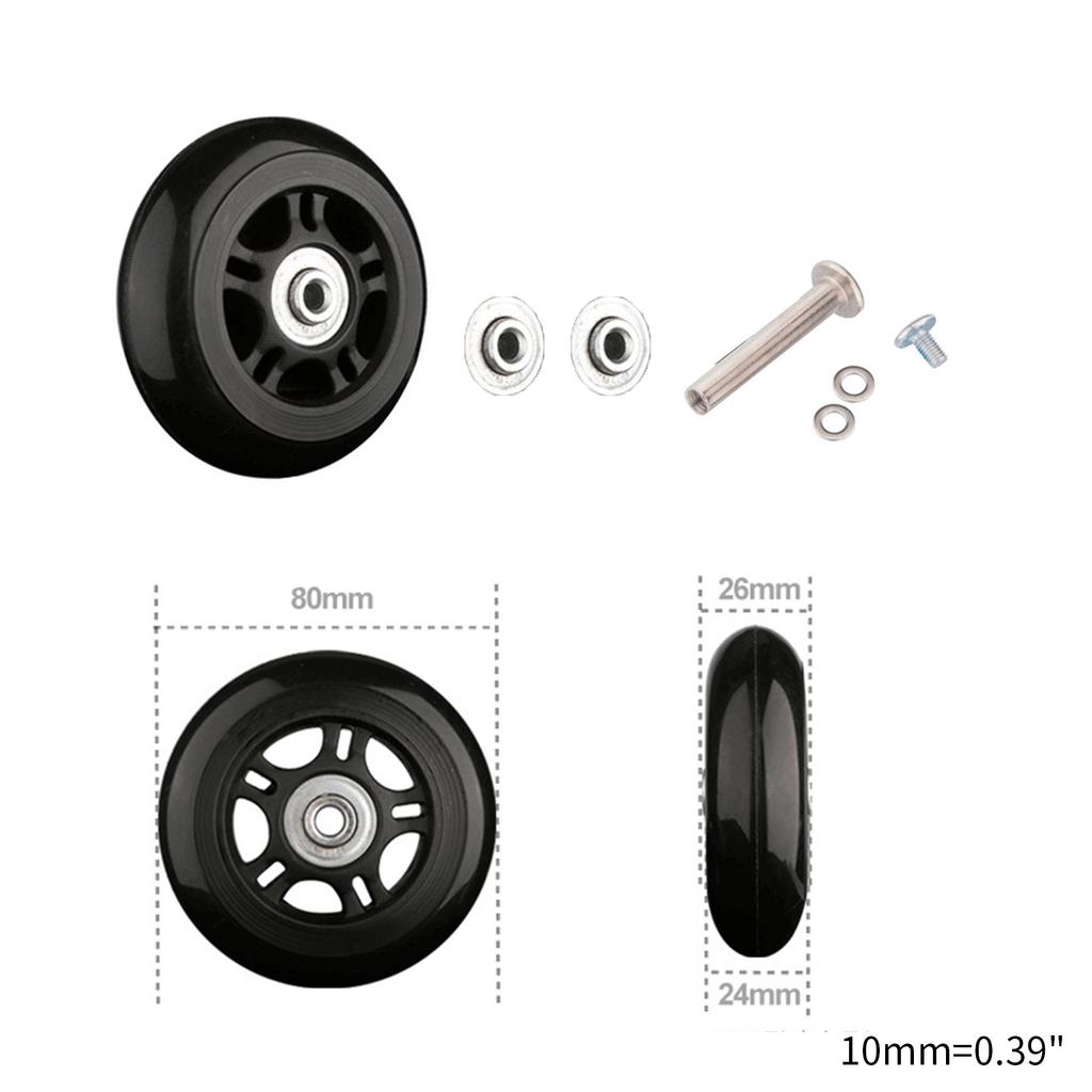 Suitcase Wheels Trolley Case Luggage Wheels Flexible Luggage Suitcase Swivel Wheels Mute Suitcase Replacement Wheels