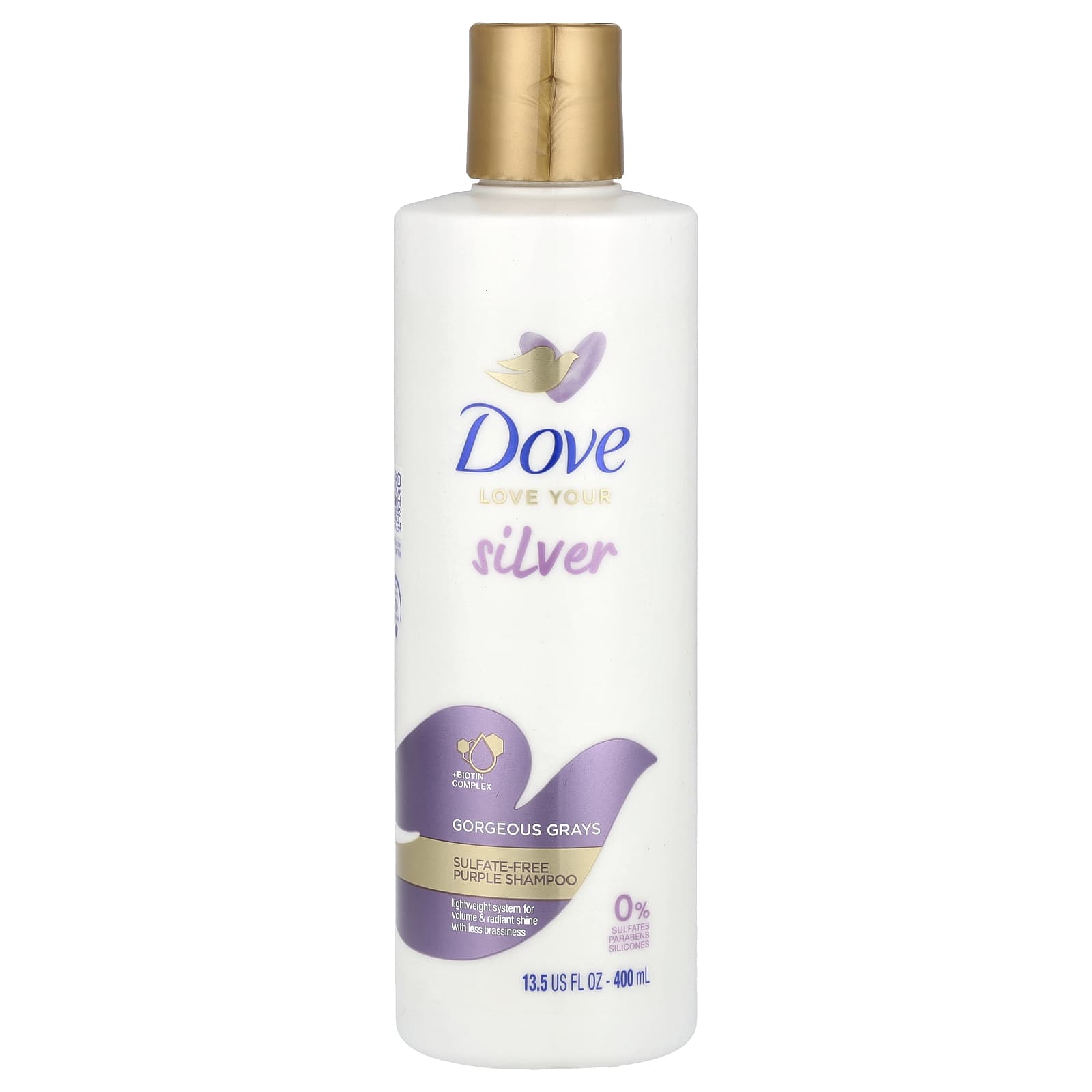 Dove, Фиолетовый шампунь без сульфатов, Великолепная седина, 13,5 жидких унций (400 мл)