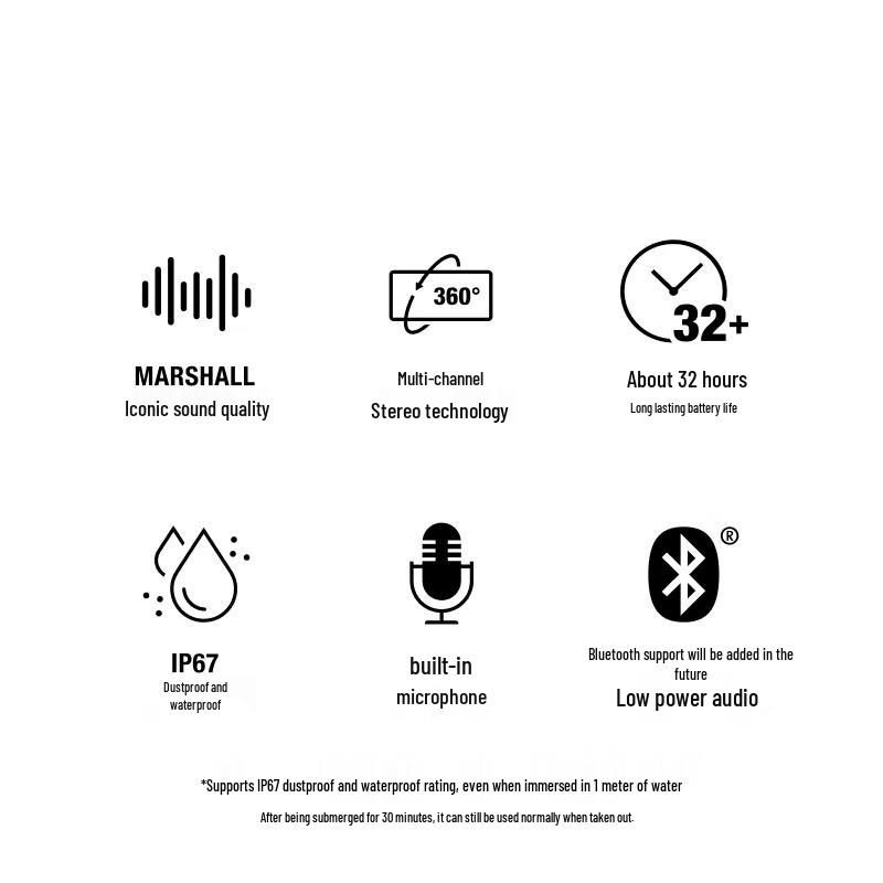 Marshall Boxă Bluetooth Portabilă Emberton III priză CN (adaptor inclus) (Versiunea CN)