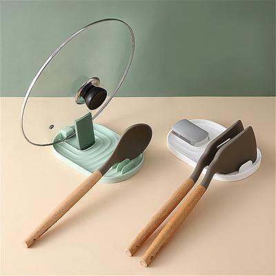 Kitchen Cooking Tools Storage Rack Plastic Kitchen Shovel and Lid Rack Household Kitchenware Accessories and Tools Shelf