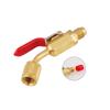 6 Pieces Air Conditioning Refrigerant Angled Compact Ball Valve 1/4 Inch for R410A R134A R12 R22 AC HVAC and R12 R22 To R134A
