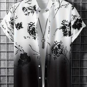 Spring and summer new fashion men's clothing men's short-sleeved shirt top cardigan source factory quick-drying short sleeves