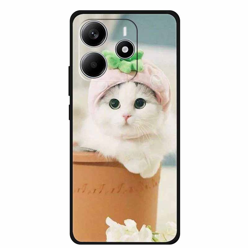 Pour Redmi Note 14 4G GLOBAL Coque Animaux Silicone Souple TPU Étuis de Téléphone Housse Arrière pour Xiaomi Redmi Note14 4G Protecteur Coque
