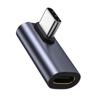 Right Angle USB C Adapter 90 Degree Low Profile Type C Male To Female Extender Support USB C 3.1 Charge Data Transfer