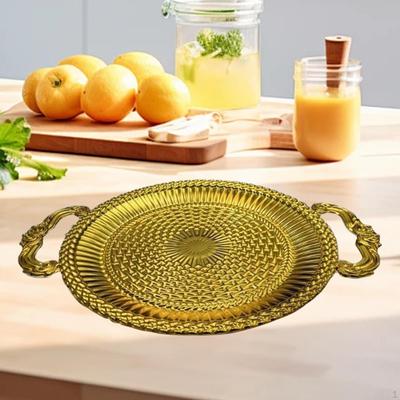 Cake Serving Tray Decorative Candy Dish Display European Luxury Elegant Fruit Bowl Plate