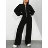 **Women 2 Piece Sweatshirt Set Zip Up Cardigan Long Pants Casual Fashion Spring Fall Outfit**