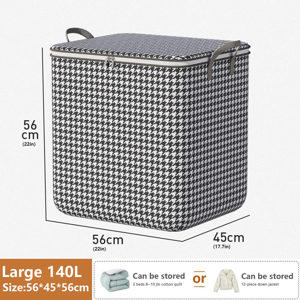 Large Capacity Clothes Storage Bag Foldable Blanket Storage Bags with Zipper and Handle Large Capacity Clothes Organizer