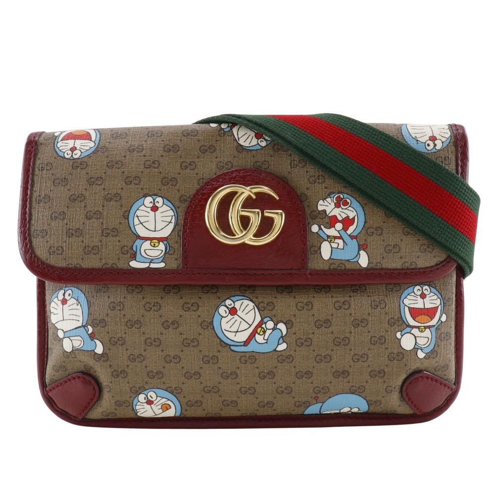 

GUCCI Doraemon collaboration Waist bag 647817 body bag Brown GG Supreme Canvas Women Used