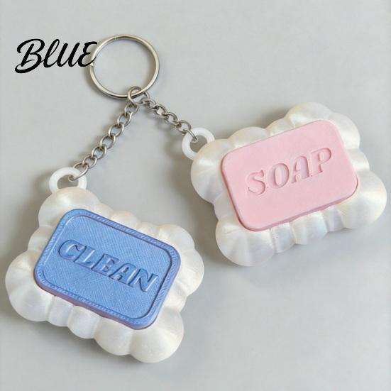 Sensory Toys for Focus And Calm 3D Printed Soap Fidget Keychain Creative Stress Relief Toy with Click Cute Embossed Sound Bags and Keys Portable