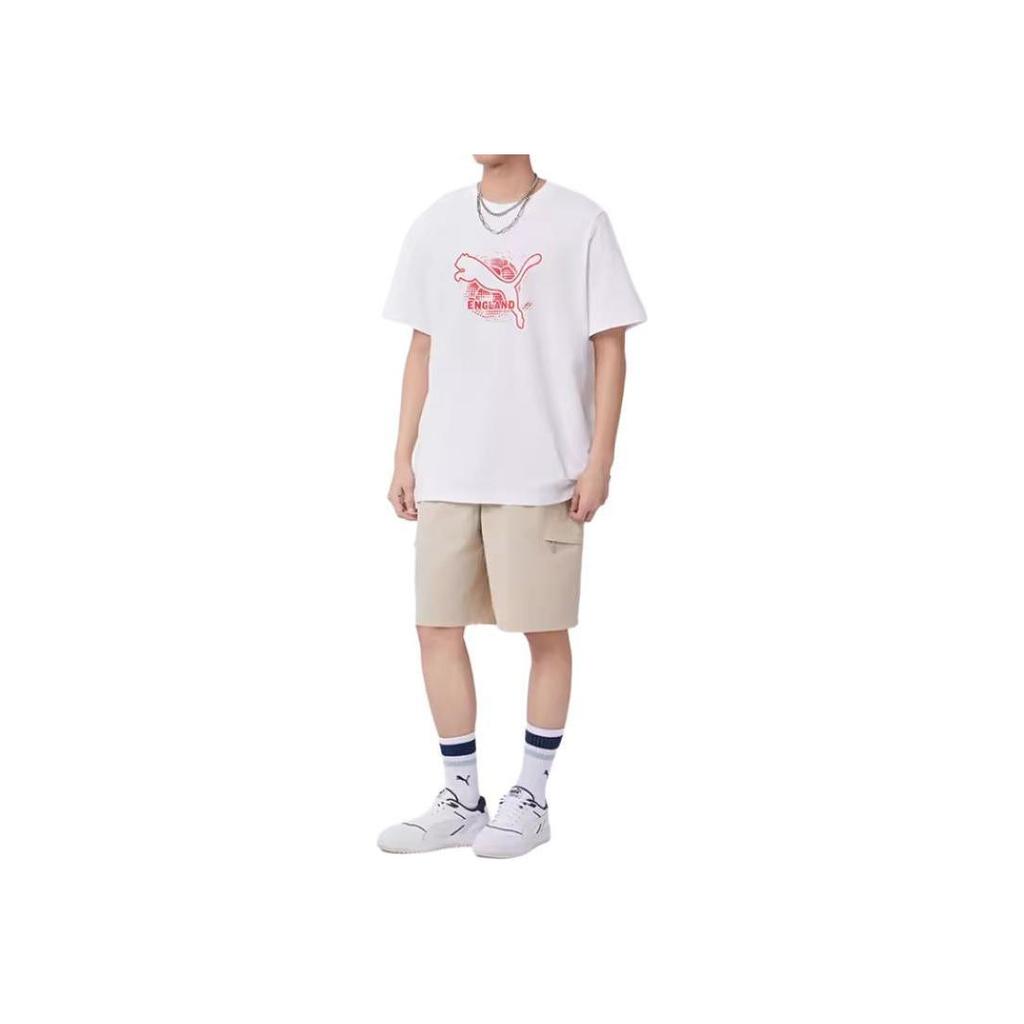 Puma Euro Cup Tee France England Team Logo Comfortable Breathable Casual Sports Short Sleeve T-Shirt Men Tops White 684542-02