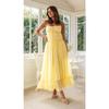 Foreign Trade Personality Women Clothes Versitile New European and American Sling Fresh Lace Lace High Waist Big Hemline Long Dress