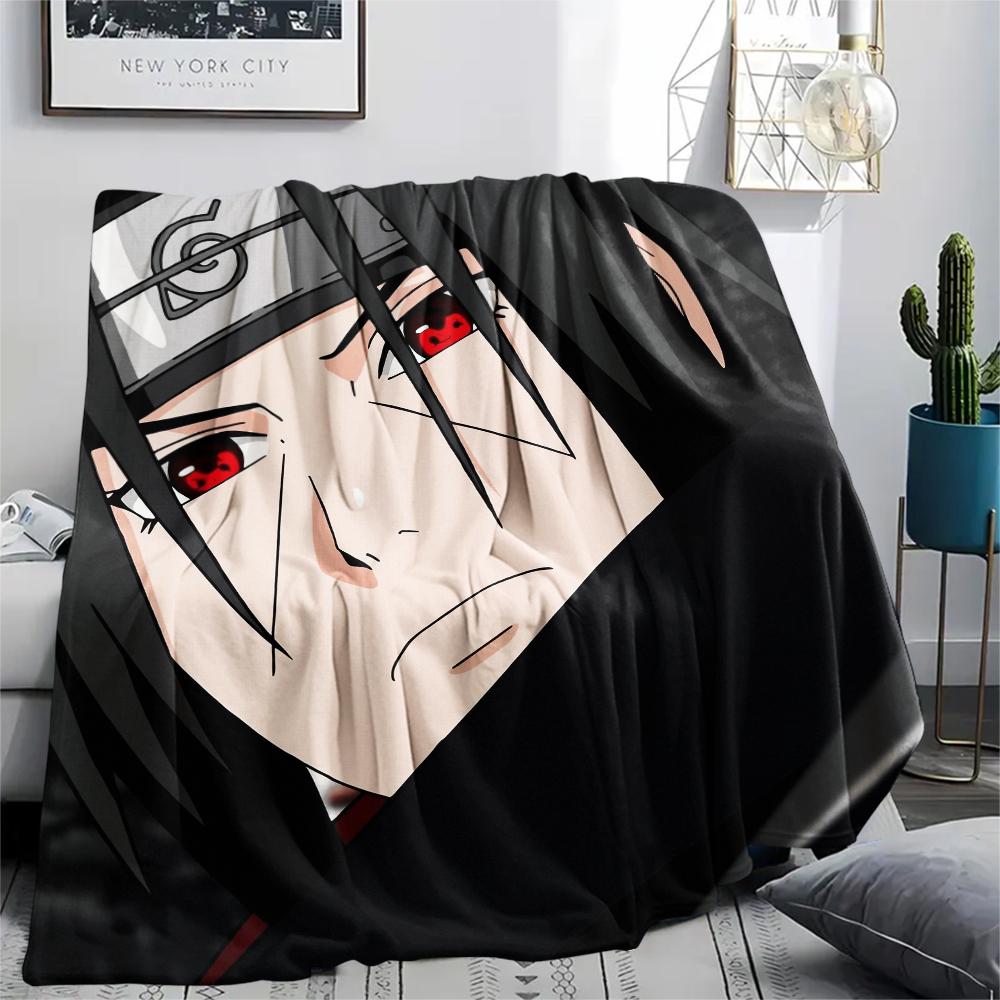 Itachi Uchiha Muster Flanelldecke, Hohe Qualität, Bequem für Alle Jahreszeiten, Heimdekoration, Wärme und Komfort, Perfekt für Geschenke.