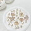 25PCS Fashion Shoe Charms Pearl Butterfly Golden Chain Set Accessories Hole Shoe Buckle DIY 3D Shoes Decorations for Bogg Bag