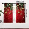 Blackout Jit Sparkling Golden Stars Curtains Designchristmas Function Materialpolyester Holiday Decor Curtain Set Of 2 Made Polyester With Rod Pocket