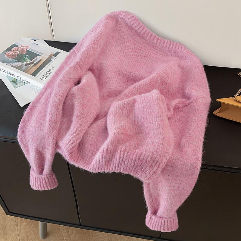 Silkbay Women's Beaded Floral Round Neck Sweater