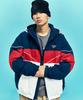 Sporty Colorblock Padded Jacket - Navy