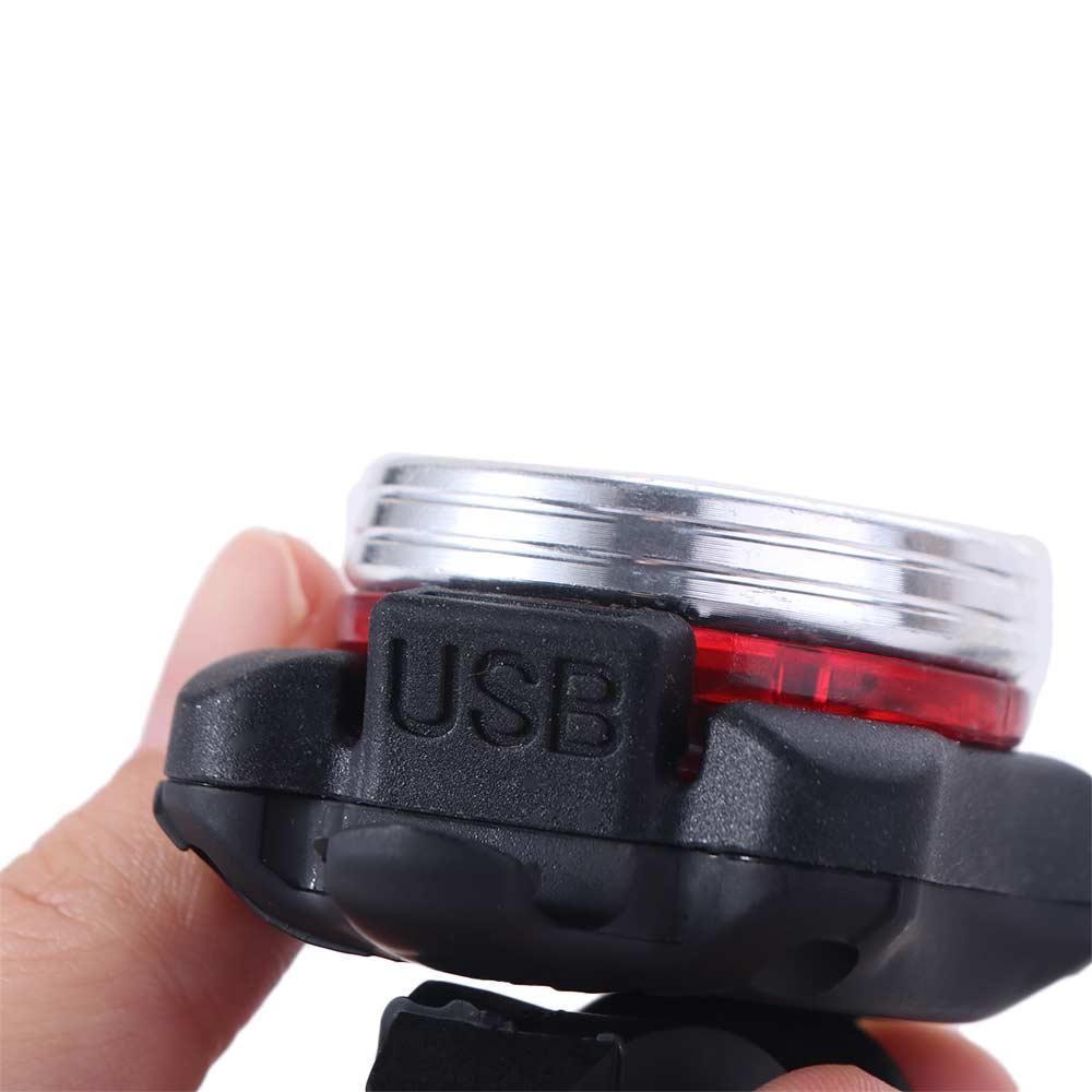 USB Rechargeable Cycling Bike Taillight 4 Light Mode Bicycle Lamp  Riding Equipment