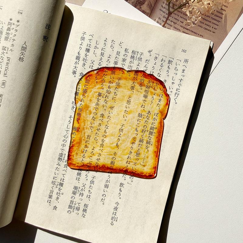 

Reading Bookmark Simulation Cute Toast Croissant Bread Acrylic Bookmark Desktop Decor Bookmark Stationery Gift A2