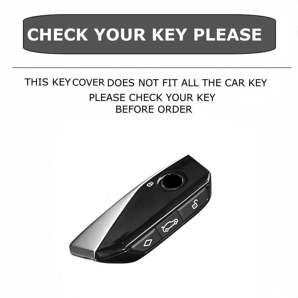 Metall Bilnøkkel Fob Deksel Skall Etui Passer for 2024 BMW IX IM I5 M60 X5 X7 X6 IX I7 Fjernkontroll Bilnøkkel