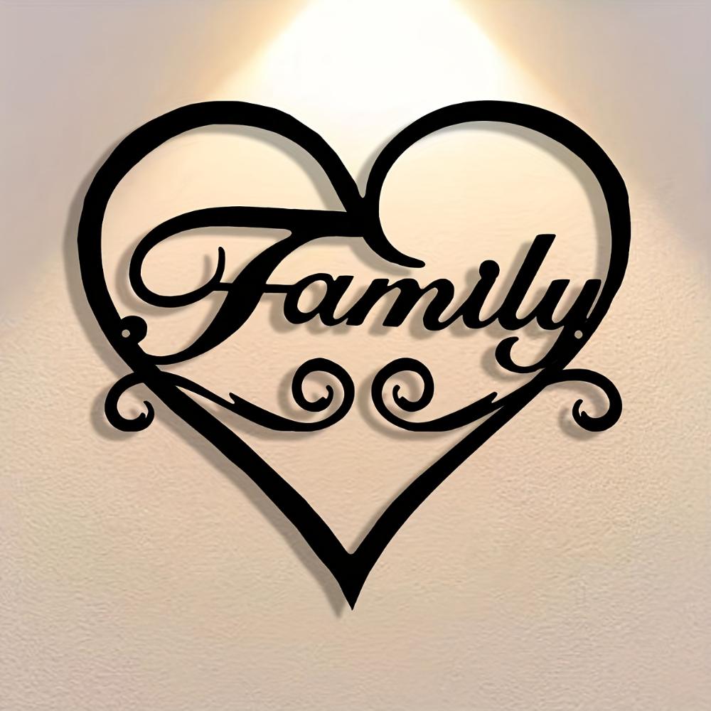 Metal Heart Wall Art Sculpture Decorative Home Decor Abstract Design Gift for Music Lovers Family Reusable