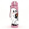1PC Halloween Ghost Reading Book 750ml Color Plastic Sports Water Bottle Leakproof Flip Straw Lid Suitable for Sports Office Home Use