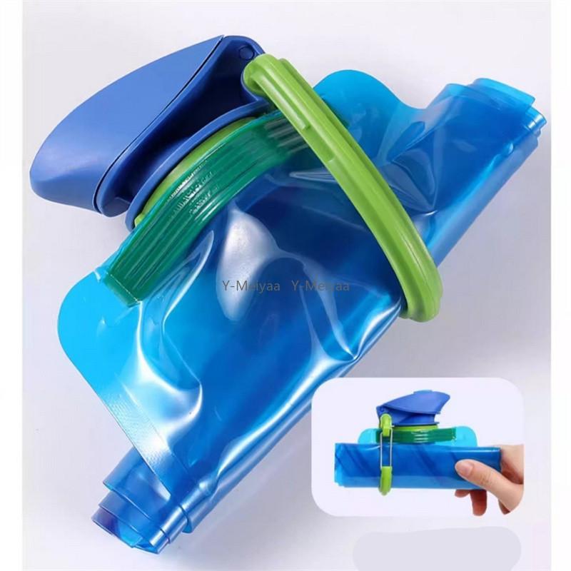 Portable 1PC 700ml Ultralight Foldable Water Bag Water Bottle Pouch Outdoor Sport Supplies Hiking Running Flask Water Bottle