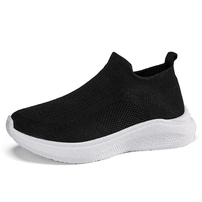 2025 New Men's and Women's Sports Shoes Popcorn Mesh Running Shoes Fly-woven Lightweight Breathable Large-size Running Shoes