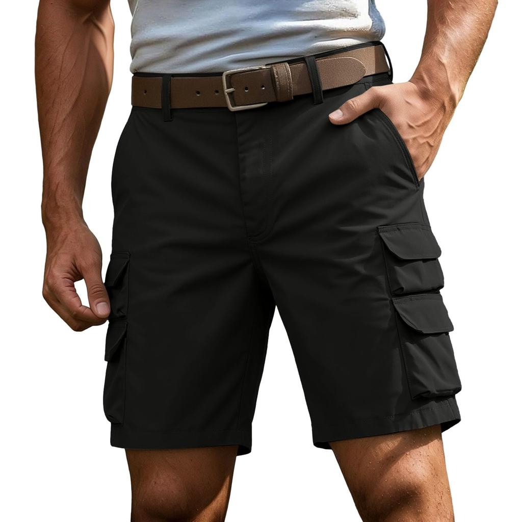 Pantaloncini Cargo Casual Leggeri da Uomo Resistenti Multi Tasche da Lavoro Cavallo da Cinque Pollici Utility Estivi da Esterno