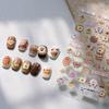 Butterbread 3D Embossed Cake Nail Art Stickers - Cute, Glue-Free DIY Decoration