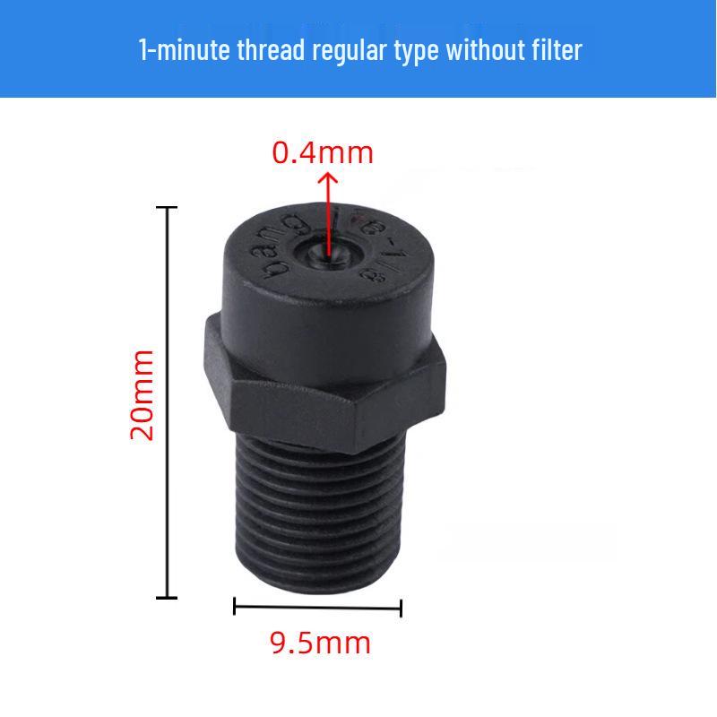 1-Minute Thread FE Low-Pressure Anti-Drip Mist Nozzle for Cooling, Humidification, and Dust Removal in Agriculture.