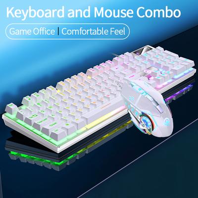 Kabelgebundenes beleuchtetes Tastatur- und Maus-Combo-Set USB Ergonomisch Mechanisches Gefühl Gaming Büro Tastatur Maus Set für Desktop Laptop PC Zuhause