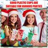 New Christmas Plastic Cup 710ML PP Straw Cup With Lid Reusable 24OZ Water Bottle Juice Iced Coffee Milk Cups for Santa Parties