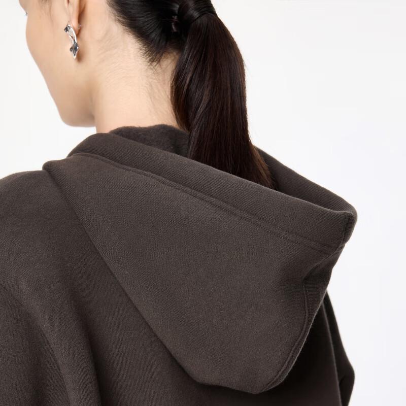 JNBY Women's Winter Hooded Loose-Fit Wool Blend Sweatshirt