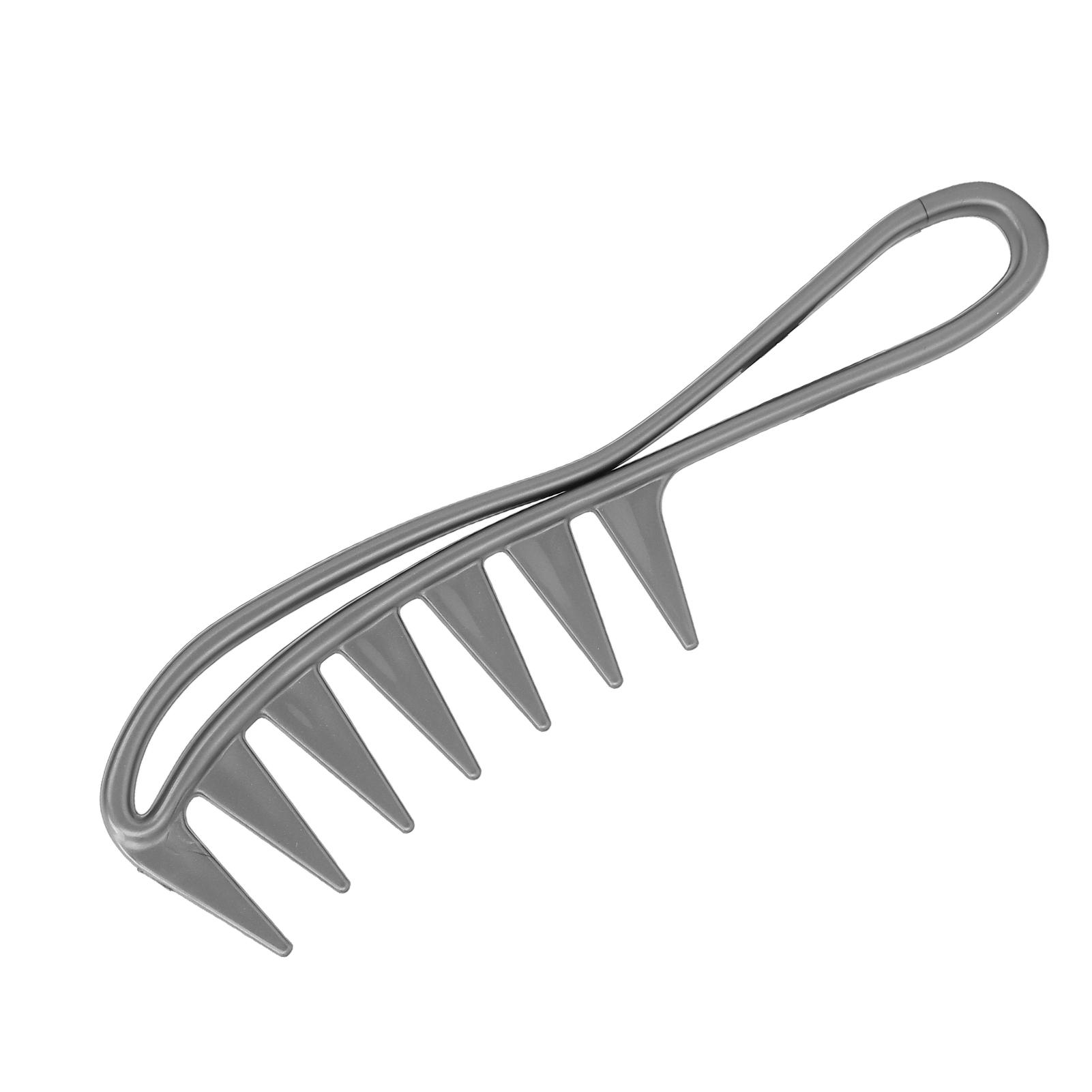 

Профессиональный расческа для распутывания волос с широкими зубьями, антистатическая расческа для распутывания волос, салонная расческа для укладки волос(Серый ) серый