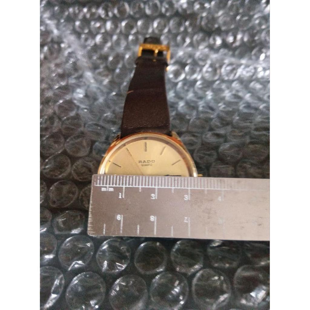 Used RADO quartz watch gold dial date display
