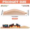 4Pcs Wood Train Track Expansion Packs Rollings Hills Ascending Wooden Train Track Pieces Wooden Train Track Train Bridge Pier Tr