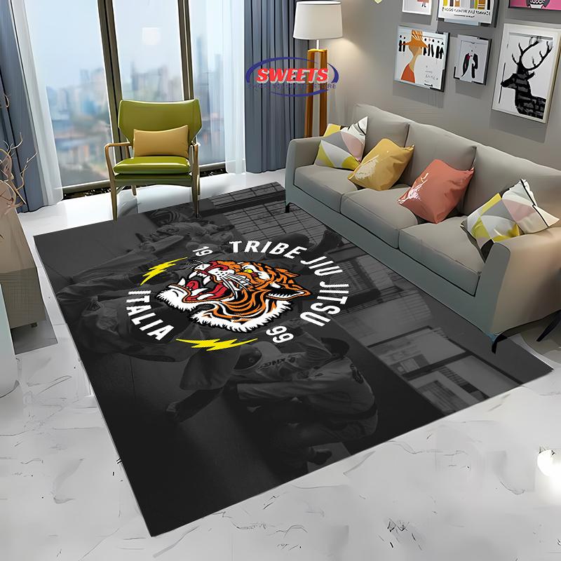 3D Jiu-Jitsu Warrior Japanese Bjj Gi & Black Belt Mma Rug, Carpet for Living Room Bedroom Sofa Doormat Decor Non-slip Floor Mat