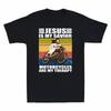 Retro Jesus Is My Savior Motorcycles Are My Therapy Vintage Men's T-Shirt Black