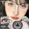 Eyeshare Fashion Brown Colored Contact Lens Natural Soft Contact Lenses for Eyes Decoration 14.2mm Yearly 2pcs=1 Pair