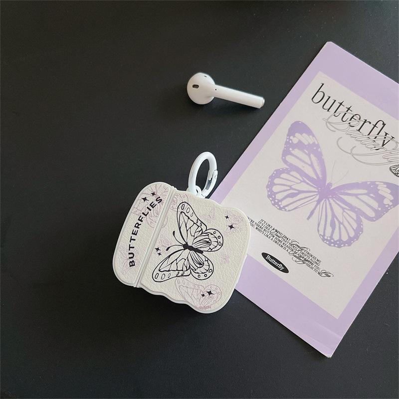 Sticky butterfly for AirPods Pro apple bluetooth wireless 1 2 3 generation earphone cover cute protective case female