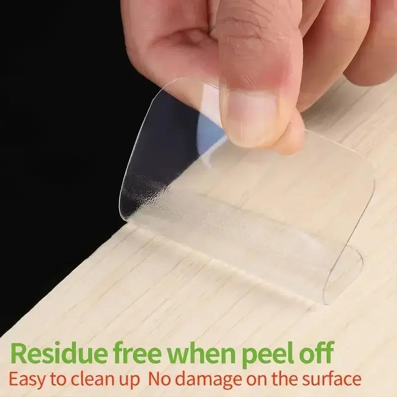 50 uds. Cinta Nano de Alta Resistencia - Adhesivo Fuerte de Doble Cara, Sin Residuos, Transparente y Extraíble para Todas las Superficies, Hogar, Coche, Bricolaje,