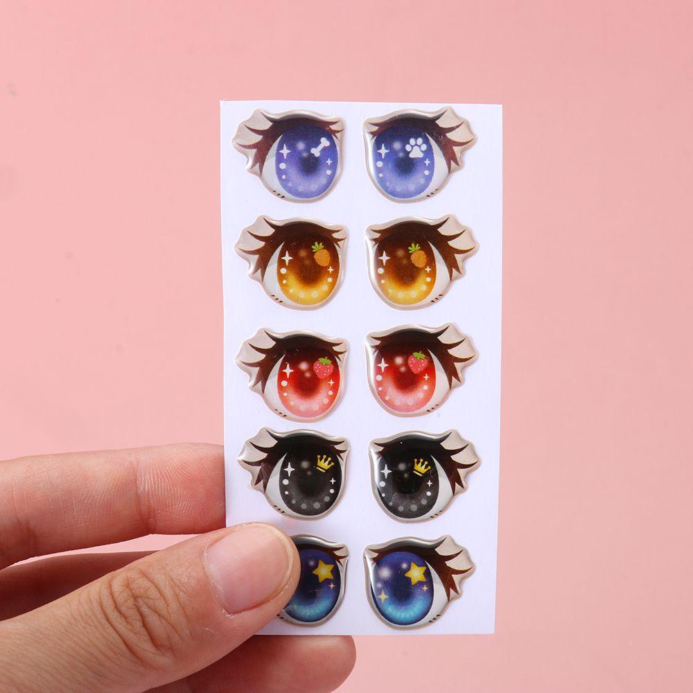 Toys DIY Doll Accessories Love Cute Sticker Clay Decals Cartoon Eyes Stickers Face Organ Paster