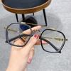 Double Beam Anti Blue Light Myopia Glasses Diopter -0.5 -1.0 To -6.0 Retro Square Frame Nearsighted Eyeglasses Women Men Unisex