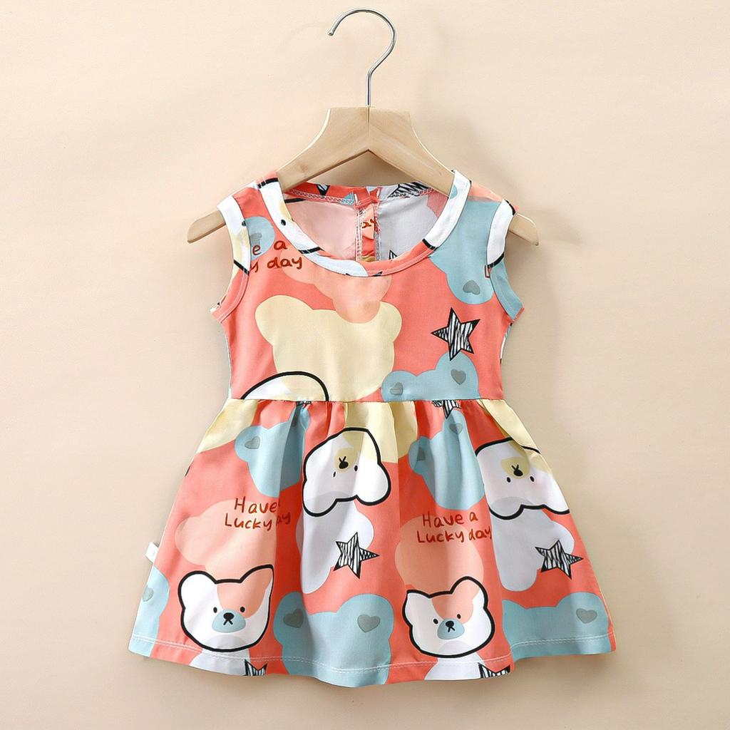 Children's Clothing Summer Children's Skirt Girls Cotton Silk Skirt Baby Dress Princess Dress Vest Skirt Baby Clothes Treasure