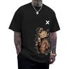 Men's Oversized Cartoon Graphic Tees Vintage Printed Crew Neck T Shirts Streetwear Short Sleeve Shirt Summer Tops